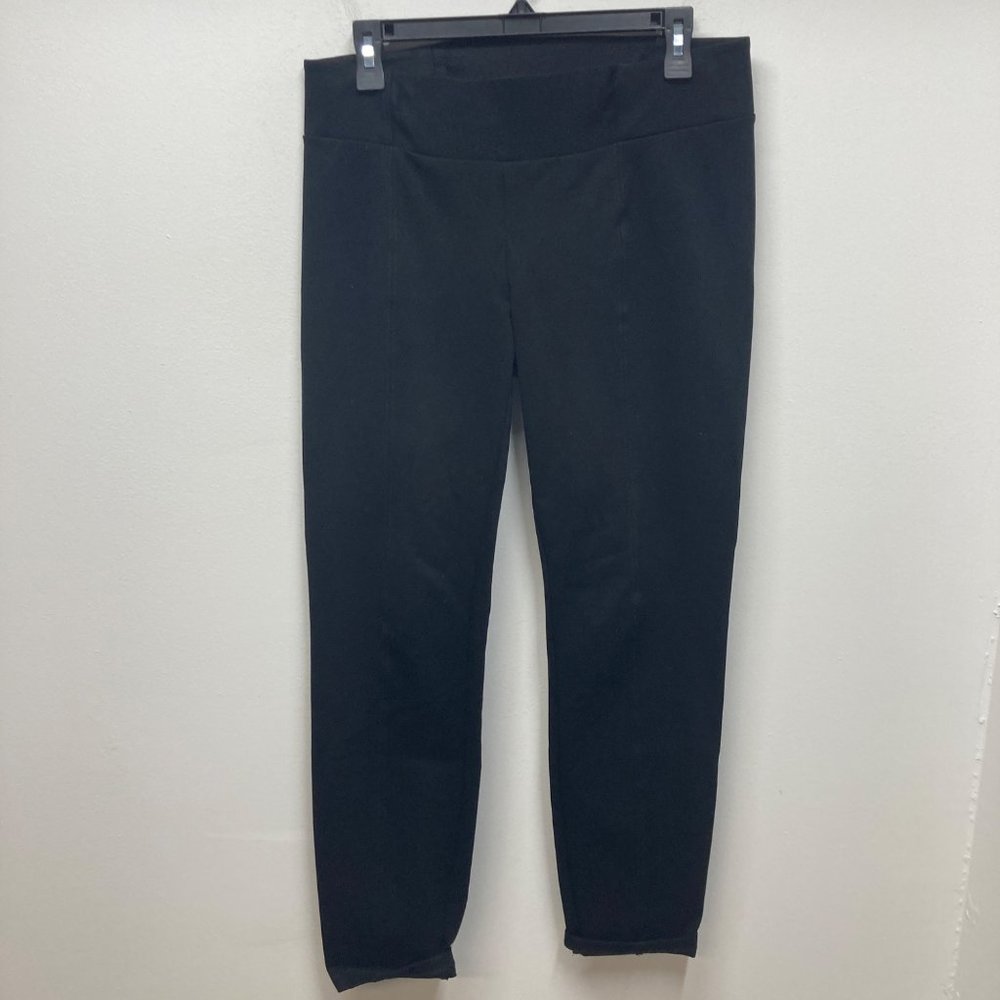Eileen Fisher black ponte knit pull on pant S